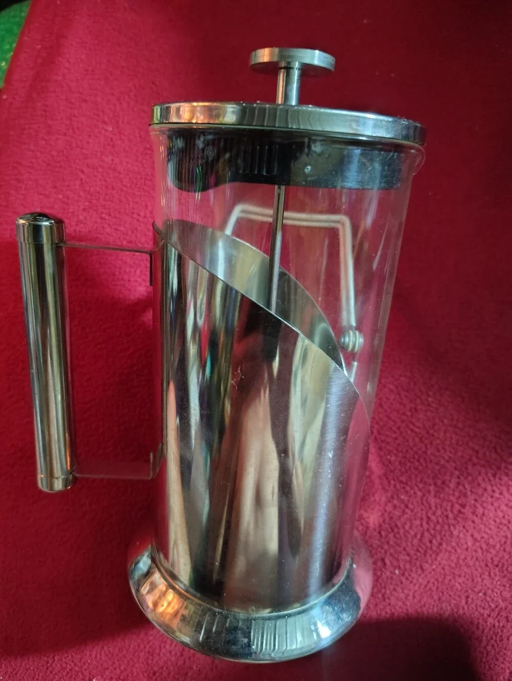 Stainless Steel French Press Coffee Maker - Polished Silver